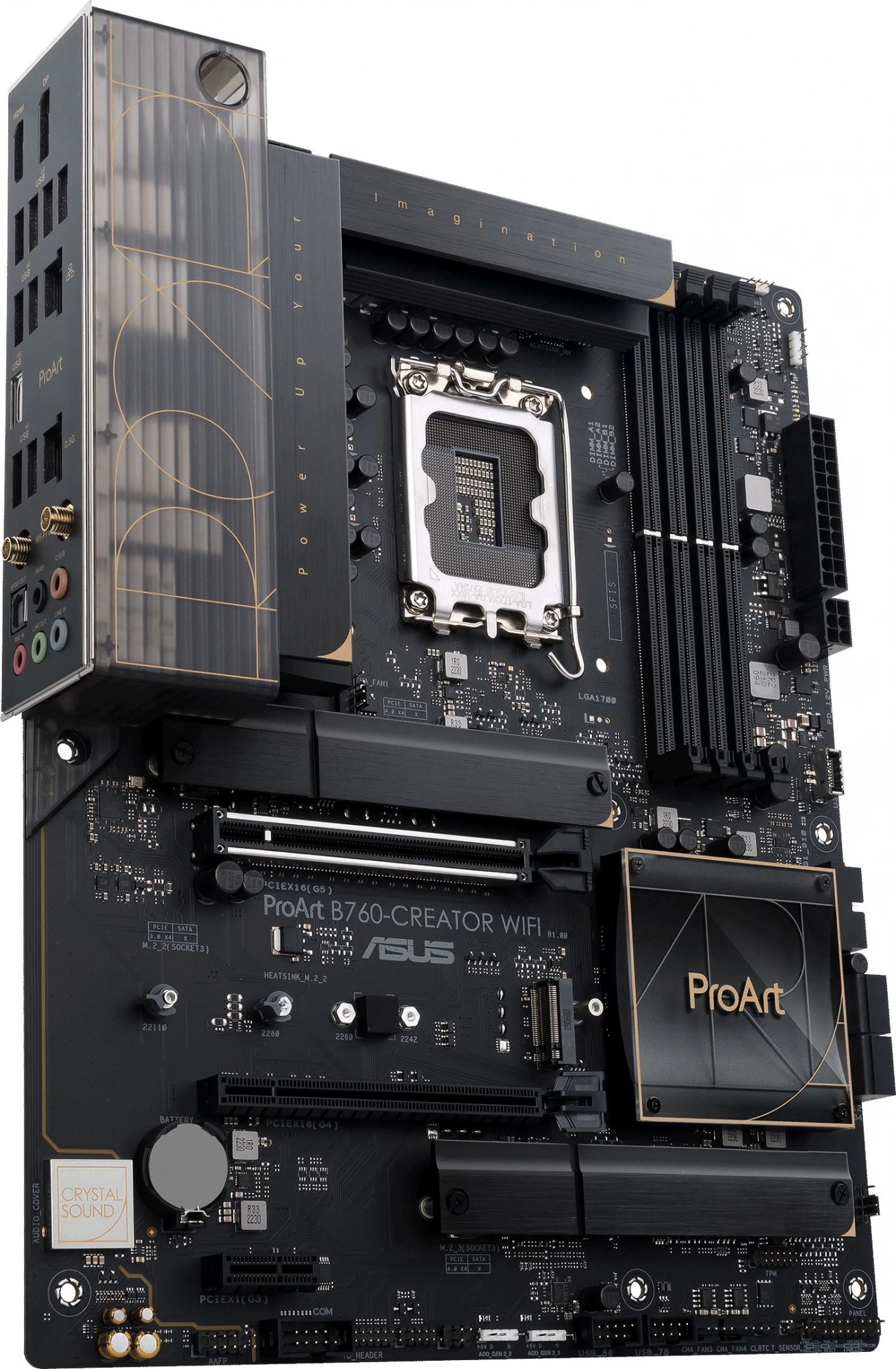 Материнская плата Asus PROART B760-CREATOR WIFI Soc-1700 Intel B760 4xDDR5 ATX AC`97 8ch(7.1) 1 x 2.5Gigabit + Gigabit Ethernet RAID+HDMI+DP