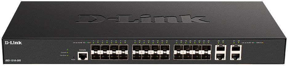 Коммутатор D-Link DXS-1210-28S DXS-1210-28S/A1A (L2+) 4x10Гбит/с 24SFP+ настраиваемый