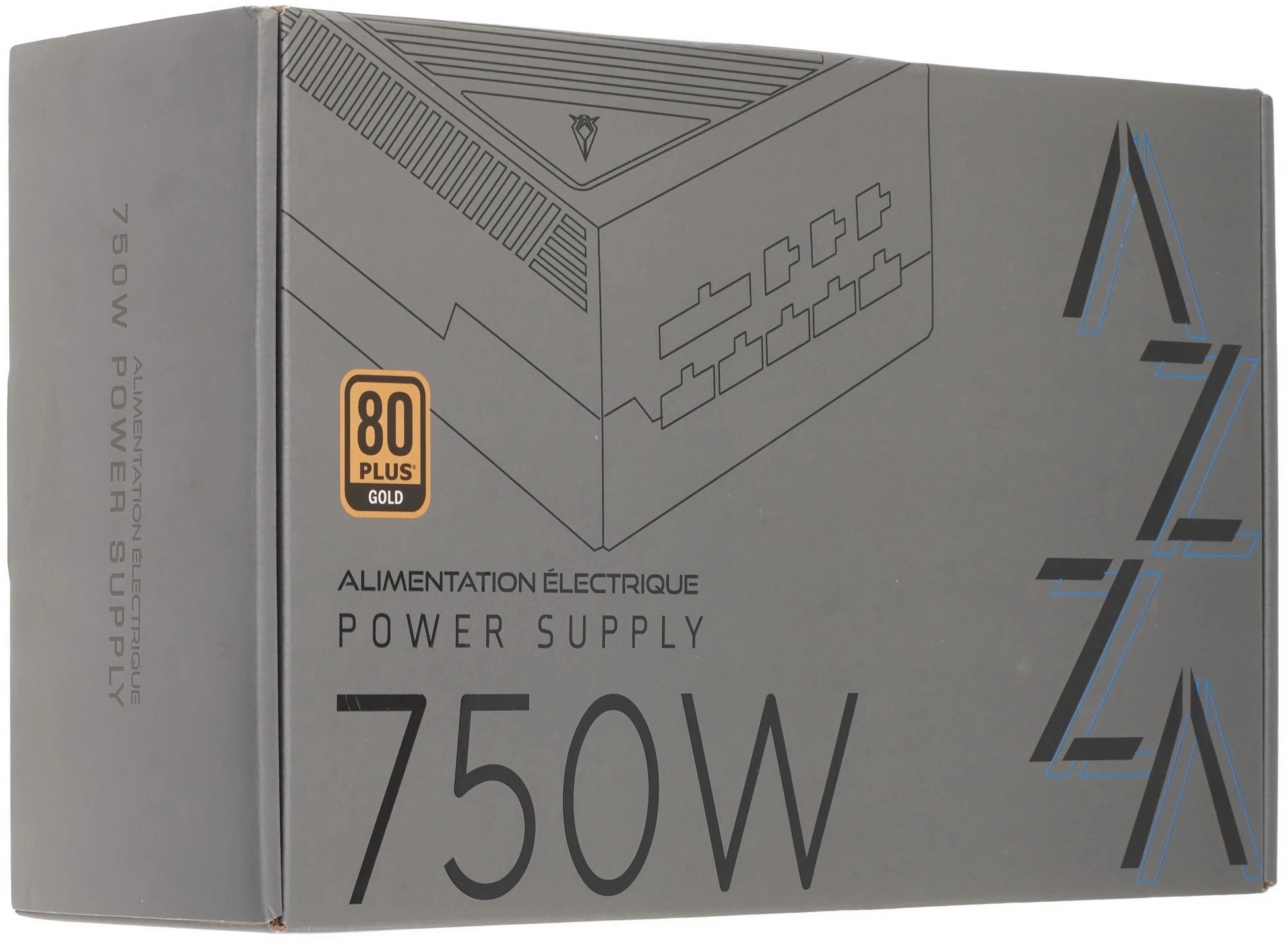Блок питания Azza ATX 750W PSAZ-750G Gen.5 80+ gold (20+4pin) APFC 120mm fan 6xSATA Cab Manag RTL