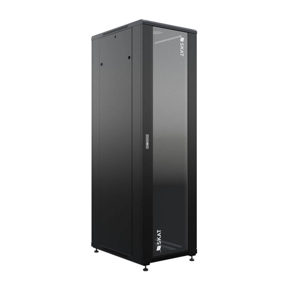 4409 SKAT TB-42R680GF-B - Шкаф напольный универсальный серверный 42U 600х800мм, дверь стеклянная