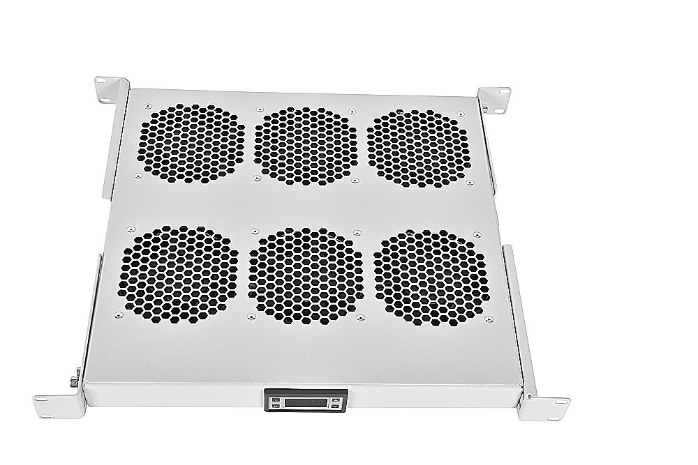 R-FAN-6K-1U - Модуль вентиляторный 19" 1U, 6 вентиляторов, регул. глубина 390-750 мм  с контроллером