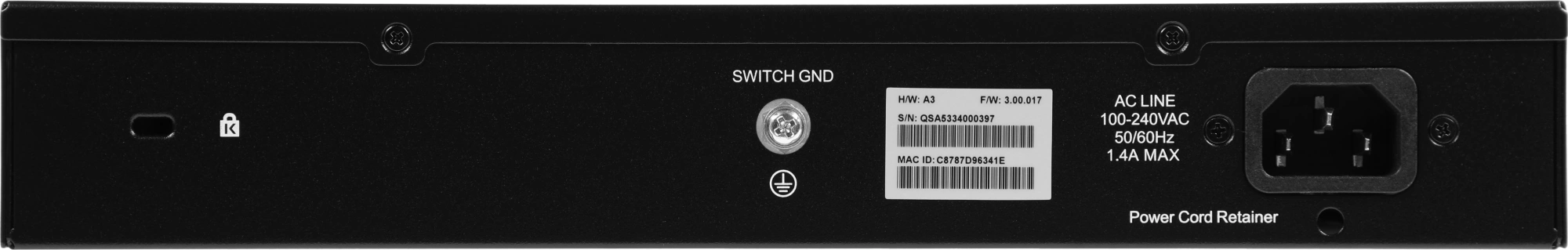 Коммутатор D-Link DGS-1100-24PV2/A (L2) 24x1Гбит/с 12PoE+ 100W управляемый