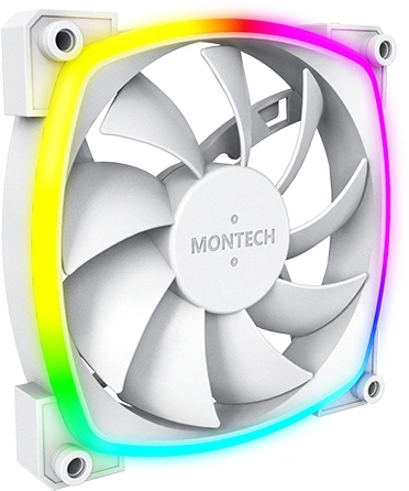 Вентилятор для корпуса Montech AX120 ARGB 120х120x25 белый 4-pin 27дБ (AX120 PWM WHITE) Ret