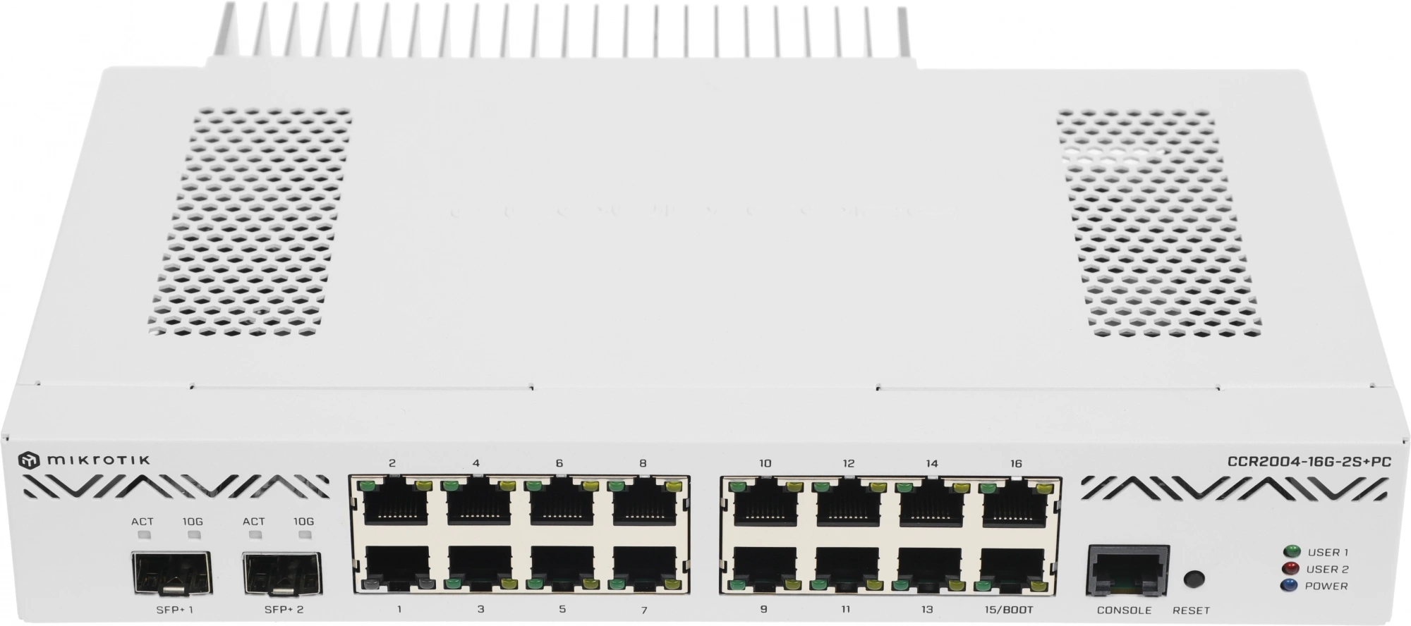Маршрутизатор MikroTik CCR2004-16G-2S+PC 10/100/1000BASE-TX/SFP/SFP+ белый