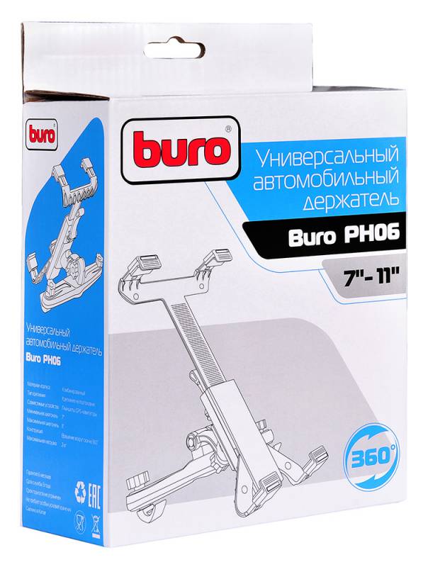 Автомобильный держатель Buro универсальный PH06 черный