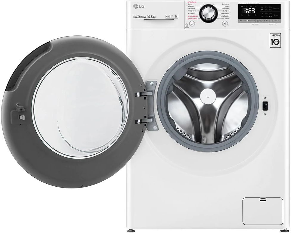 Стиральная машина LG TW4V3RS6W класс: A загр.фронтальная макс.:10.5кг белый инвертор