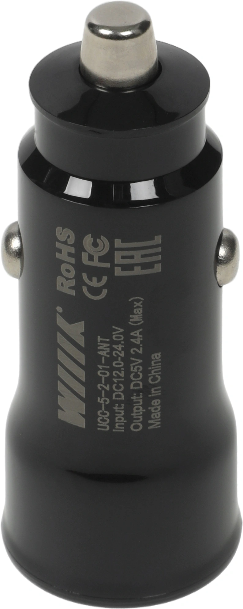 Автомобильное зар./устр. Wiiix UCC-5-2-01-ANT 2.4A (PD) 2xUSB универсальное черный