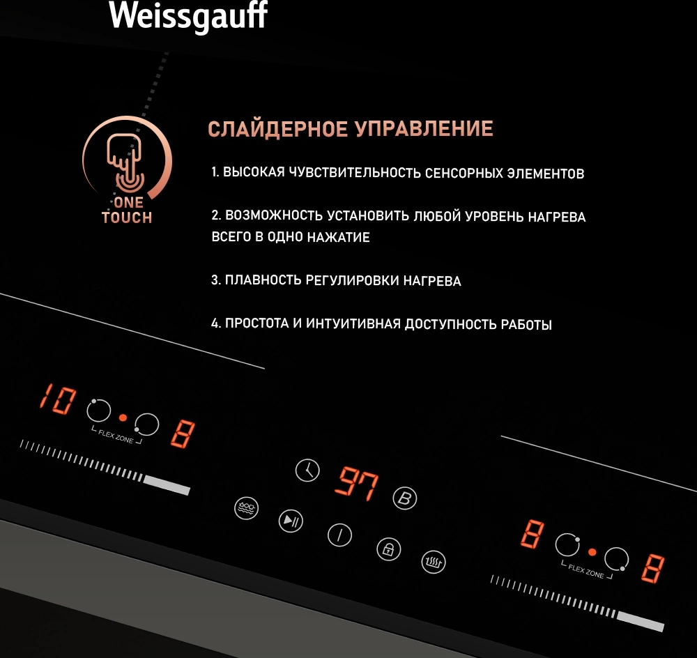 Индукционная варочная поверхность Weissgauff HI 642 Bfzg черный