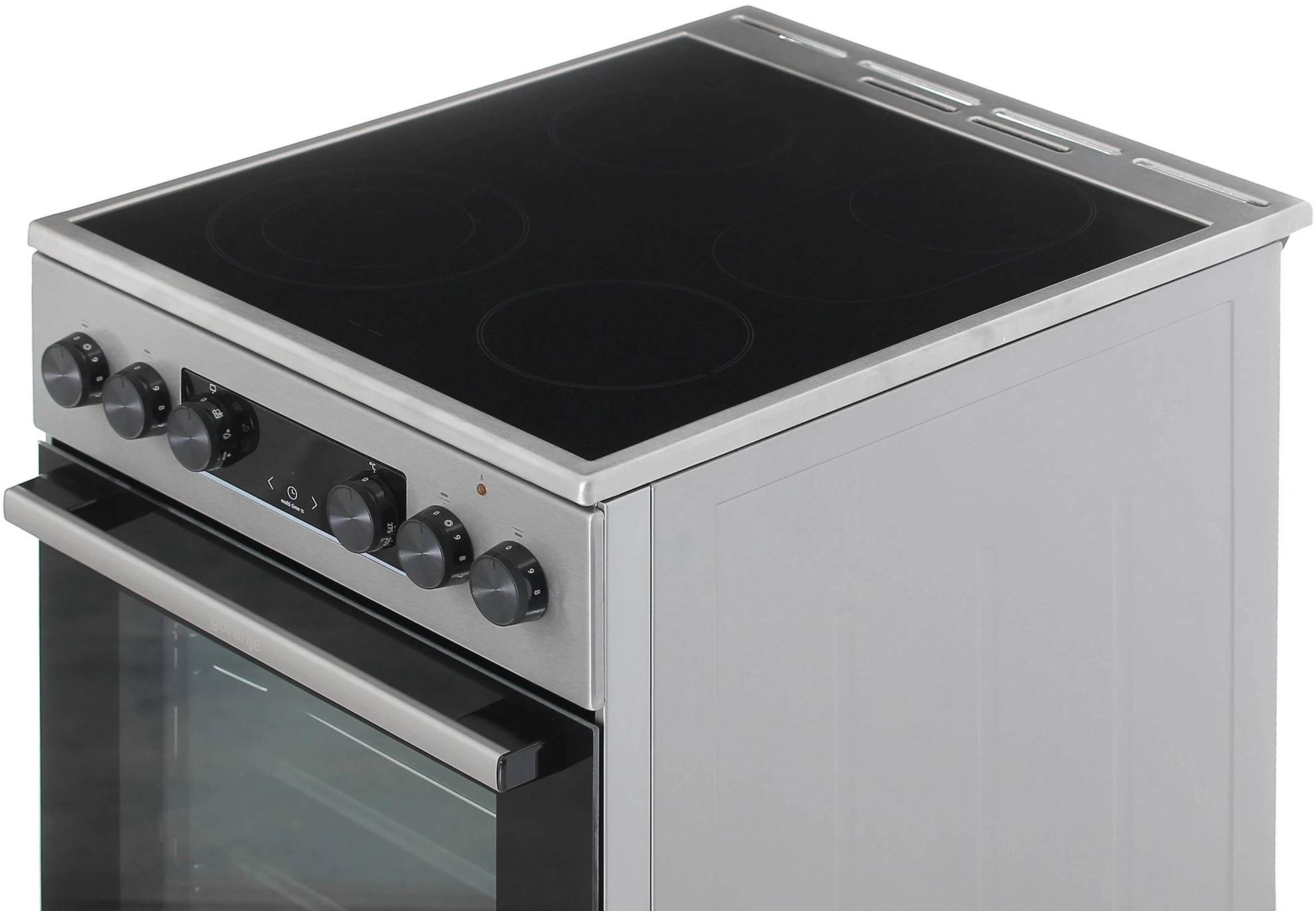 Плита Электрическая Gorenje GEC5C40XAOT серый стеклокерамика (без крышки)