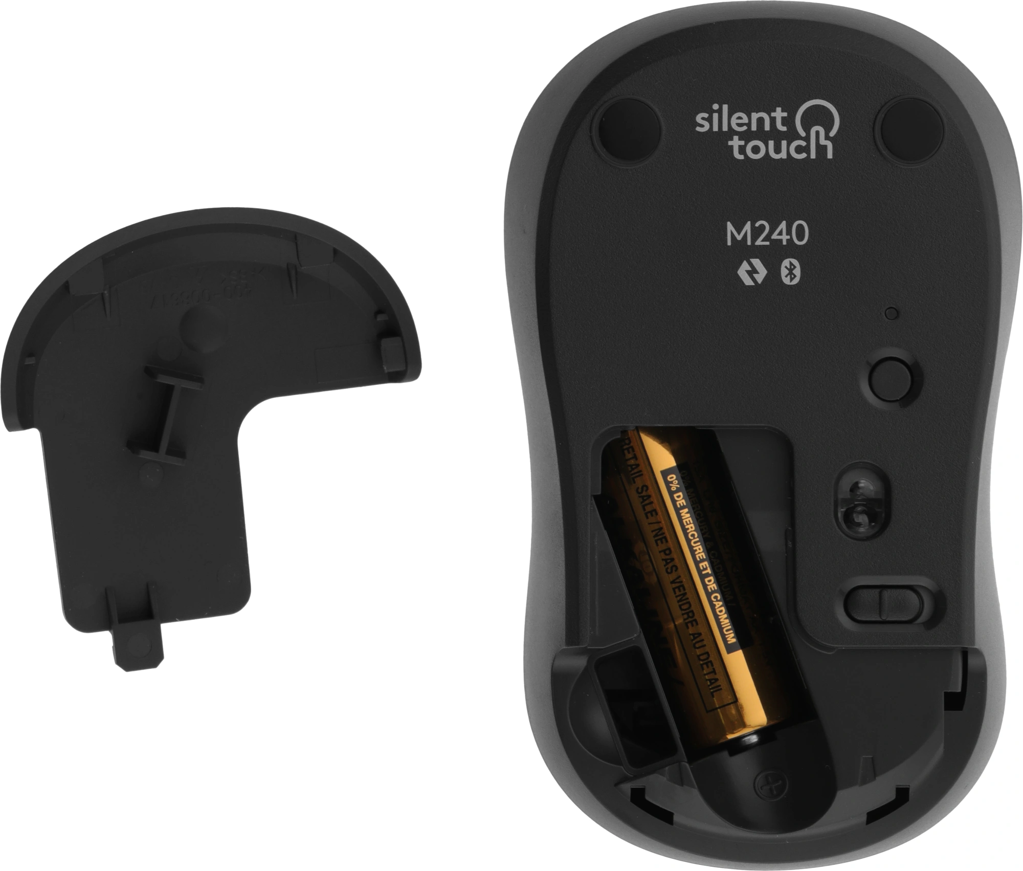 Мышь Logitech M240 Silent графитовый оптическая 4000dpi silent беспров. BT для ноутбука 2but (910-007078)