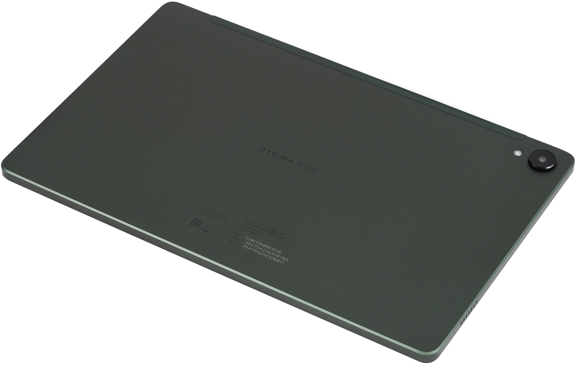 Планшет Digma Pro Pulse T606 (1.6) 8C RAM8Gb ROM128Gb 10.4" In-Cell 2000x1200 4G Android 14 темно-зеленый 13Mpix 5Mpix BT WiFi microSD 128Gb 7000mAh 500hrs