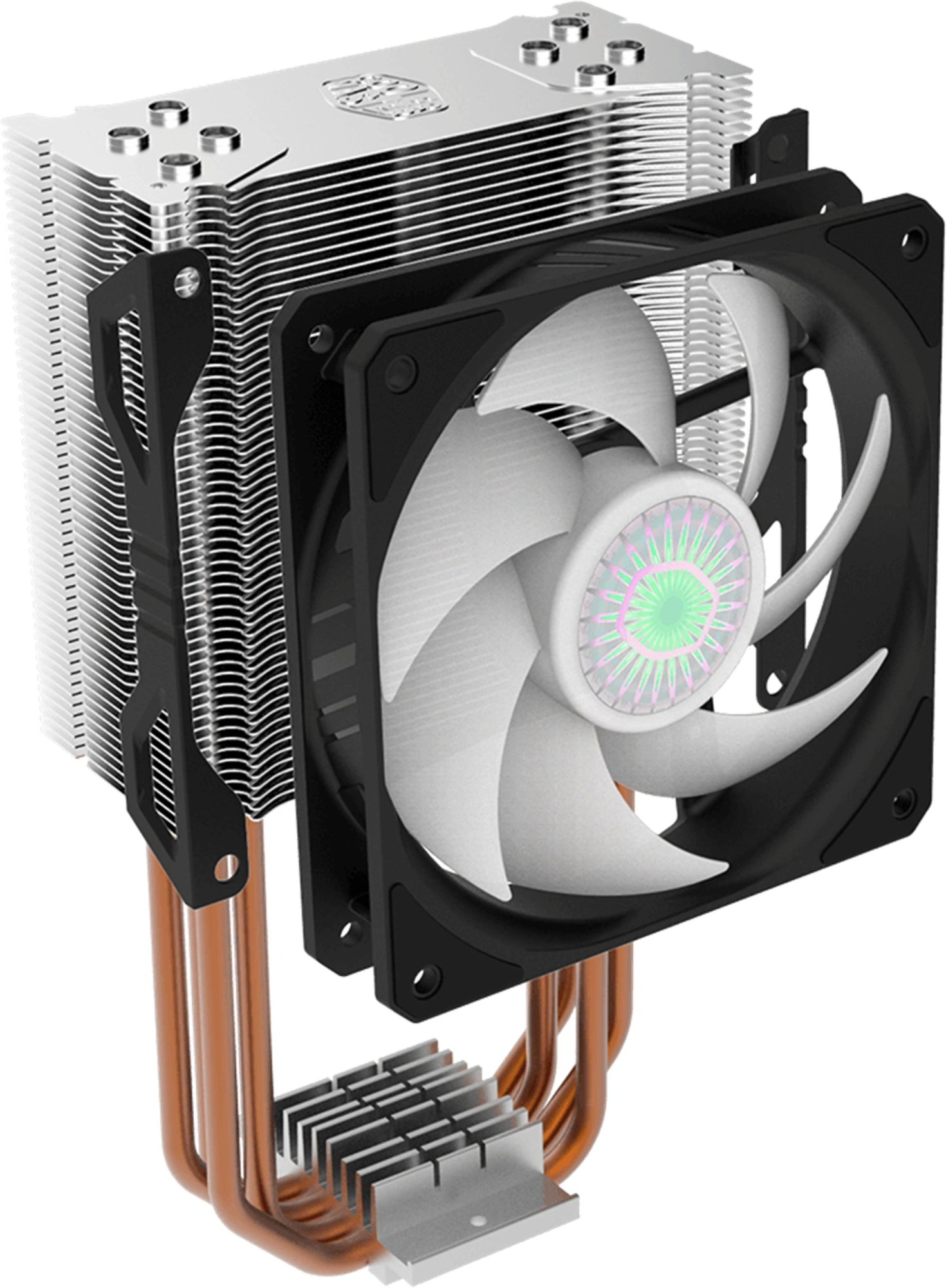 Устройство охлаждения(кулер) Cooler Master Hyper 212 ARGB ARGB Soc-AM5/AM4/1200/1700/1851 серебристый/черный 4-pin 9-31dB Al+Cu 150W 465gr Ret (RR-2V2L-18PA-R1)