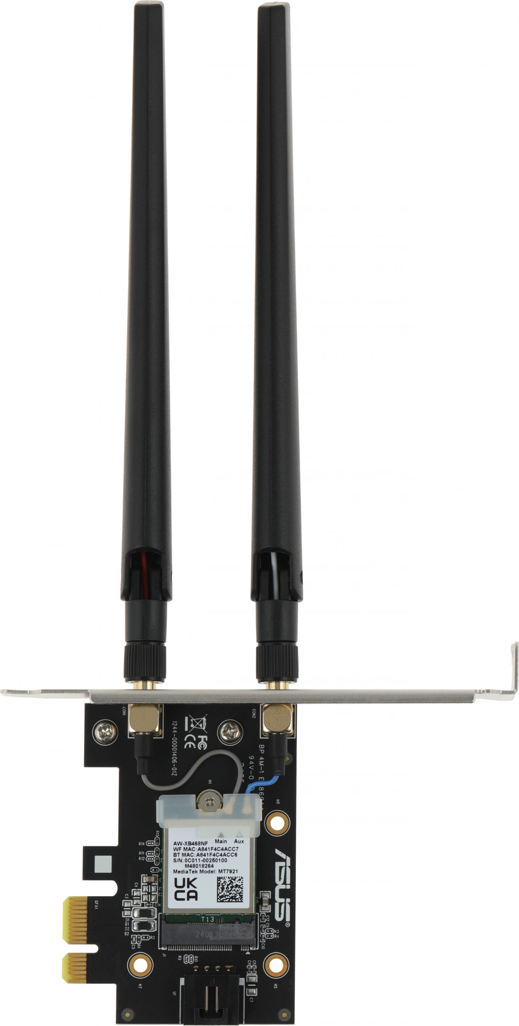 Сетевой адаптер Wi-Fi + Bluetooth Asus PCE-AX1800 AX1800 PCI Express (ант.внеш.съем) 2ант.