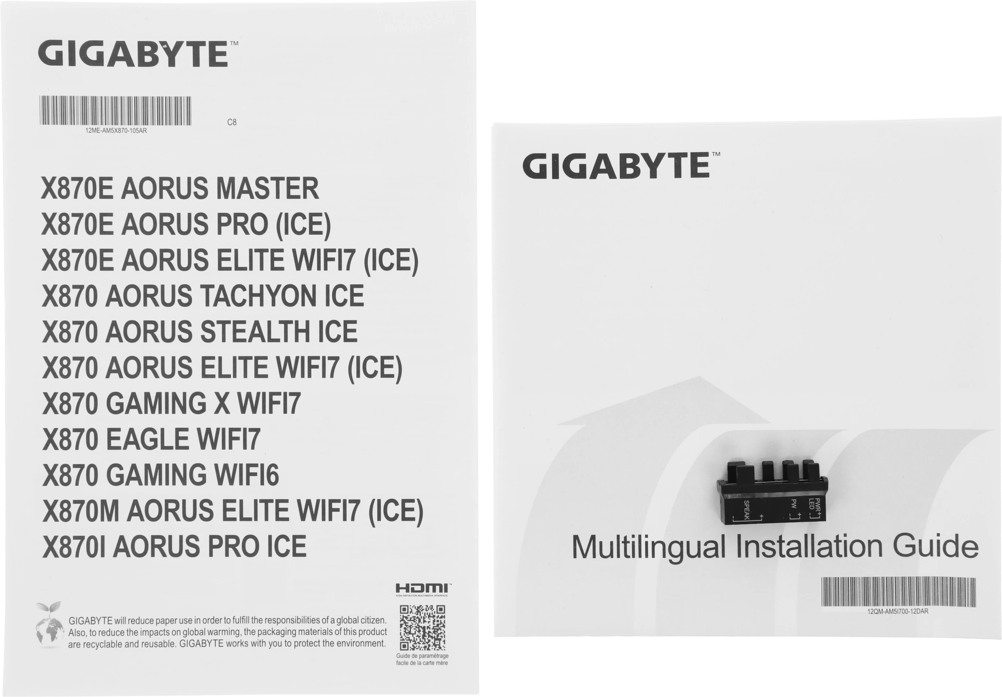 Материнская плата Gigabyte X870 GAMING X WIFI7 Socket AM5 AMD X870 ATX AC`97 8ch(7.1) 2.5Gg RAID+HDMI