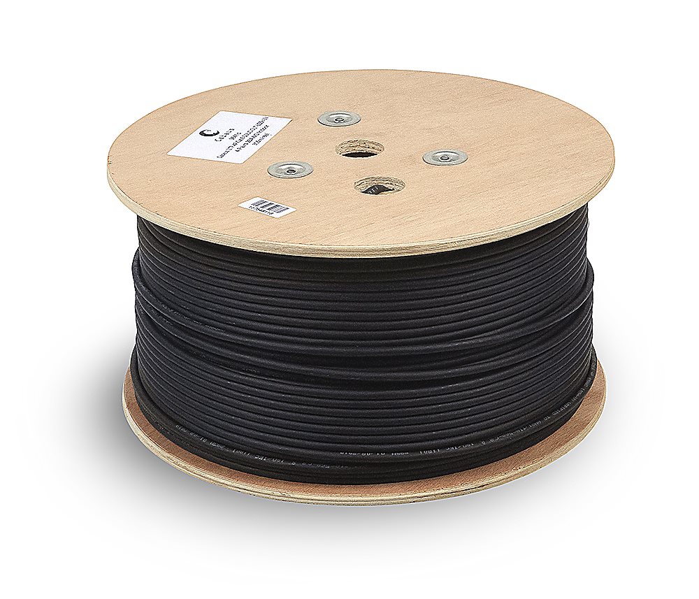 Cabeus UTP-4P-Cat.5e-SOLID-OUT-PE-UV - Кабель витая пара UTP (U/UTP), категория 5e, 4 пары (24 AWG), одножильный, для внешней прокладки, PE-UV (305 М)