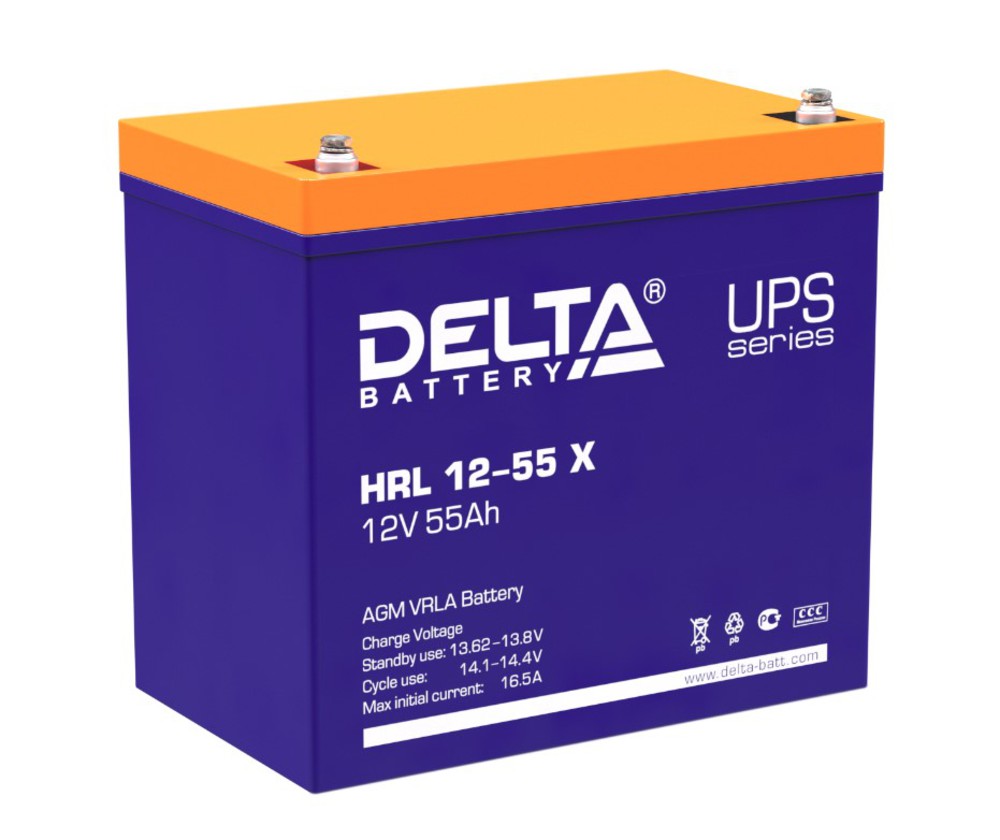 Аккумуляторная батарея Delta HRL 12-55 X (12V / 55Ah)