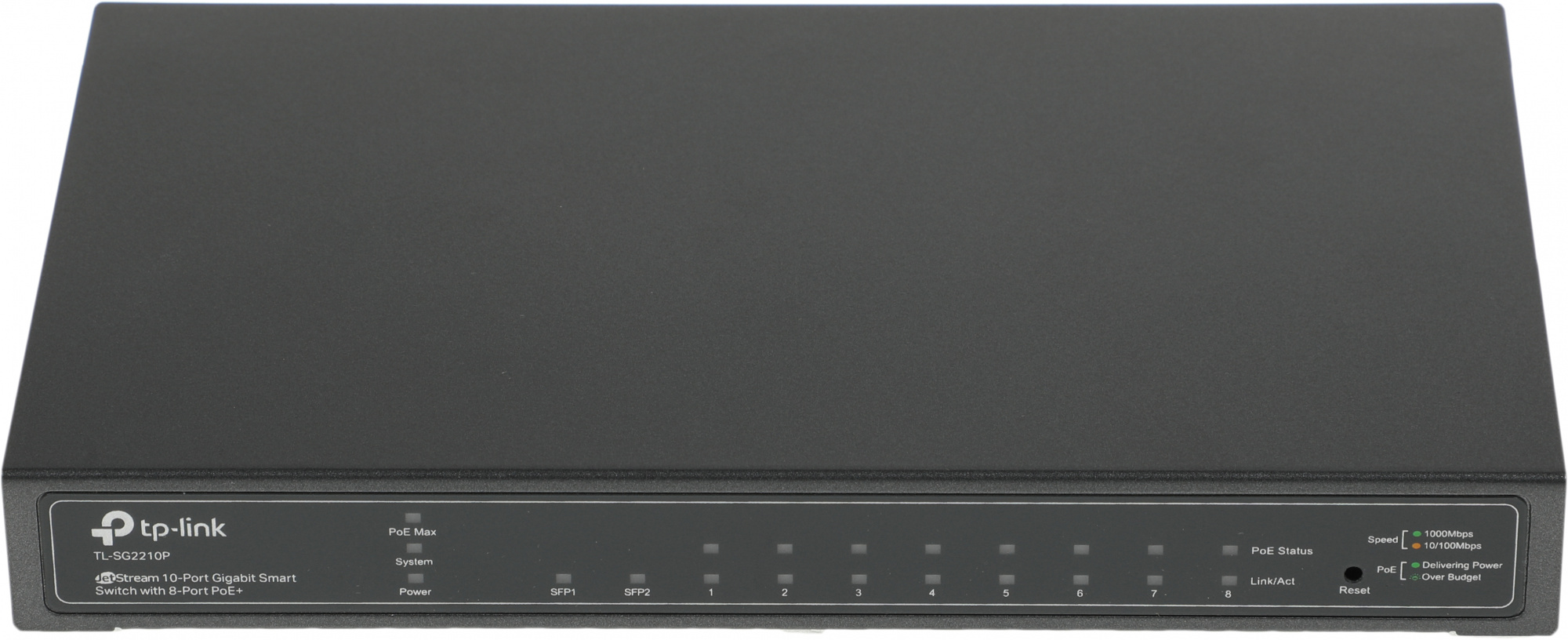 Коммутатор TP-Link SG2210P (L2) 8x1Гбит/с 2SFP 8PoE+ управляемый