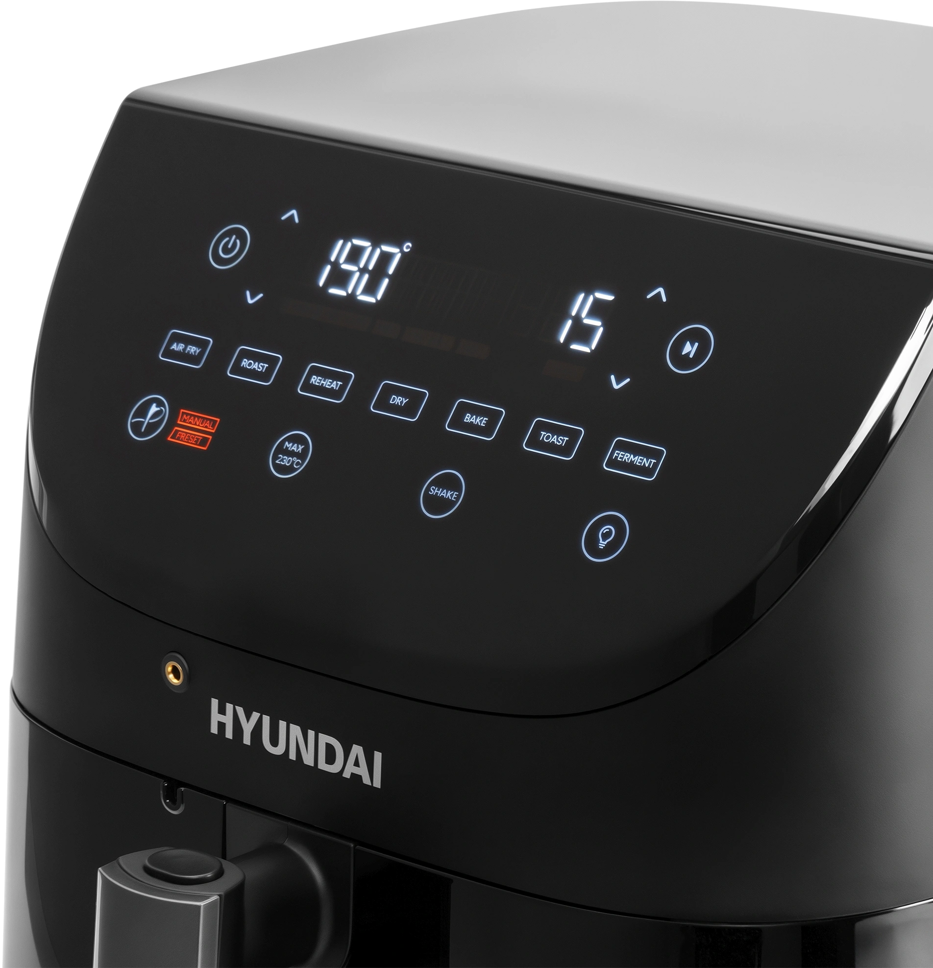 Аэрогриль Hyundai HYF-9090 1700Вт черный/черный