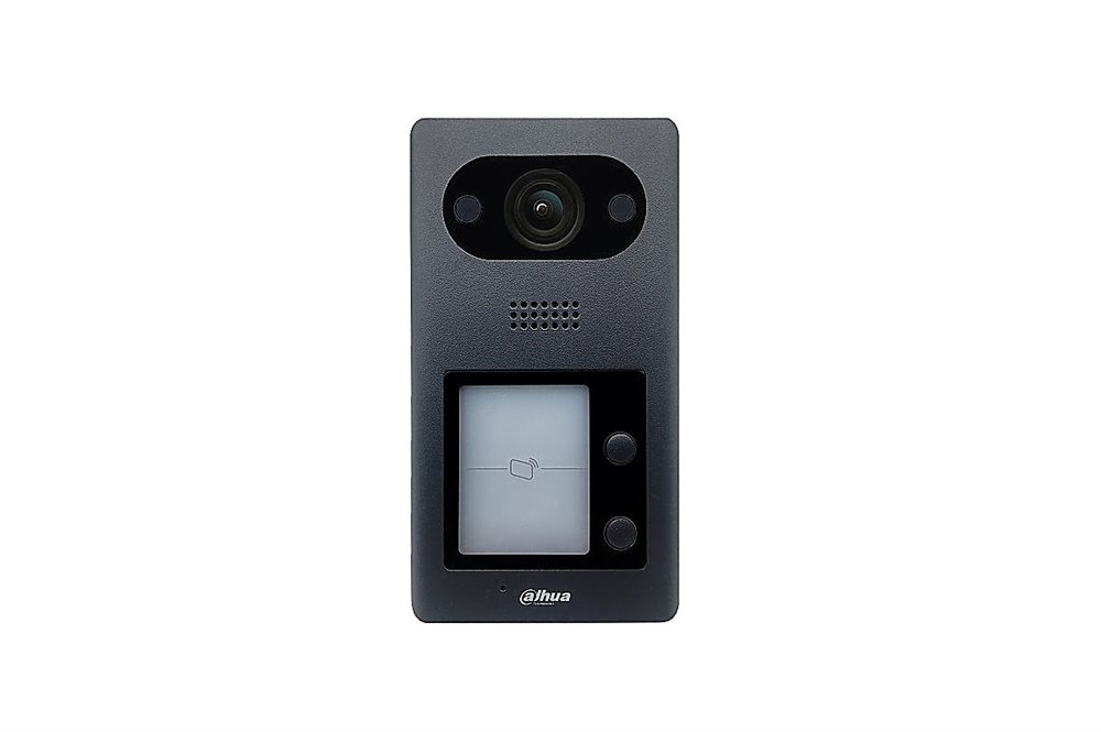 DH-VTO3211D-P2 - Вызывная панель на 2 абонента с разрешением 2MP, встроенный считыватель карт Mifare, IP65/IK08, -30°C to + 60°C, PoE, работа с приложением DMSS