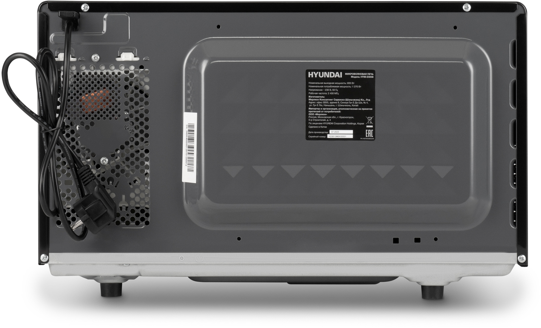 Микроволновая Печь Hyundai HYM-D3008 23л. 800Вт черный