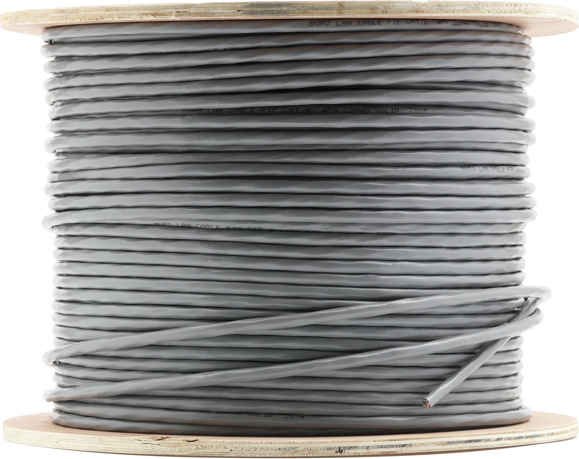 Кабель сетевой Buro BU-COP-055-FTP FTP 4 пары cat.6 solid 0.55мм Cu 305м серый