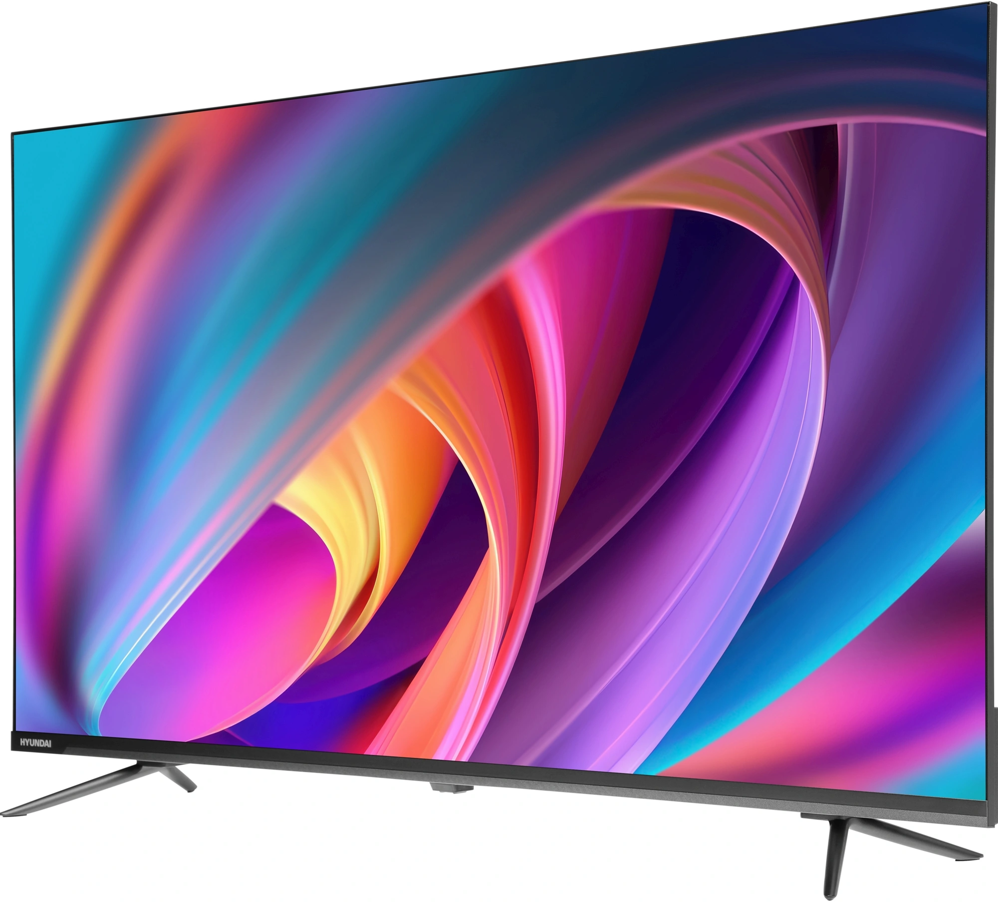 Телевизор LED Hyundai 43" H-LED43BU7100 WebOS Frameless Metal серый/серый 4K Ultra HD 60Hz MEMC DVB-T DVB-T2 DVB-C DVB-S DVB-S2 USB WiFi Smart TV