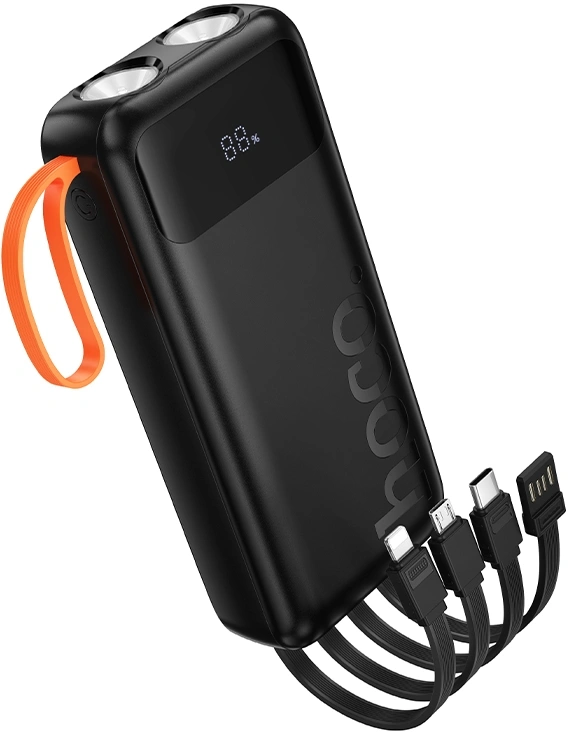 Мобильный аккумулятор Hoco J151A Spirit 20000mAh 3A USB-A/2xUSB-C черный (53374)
