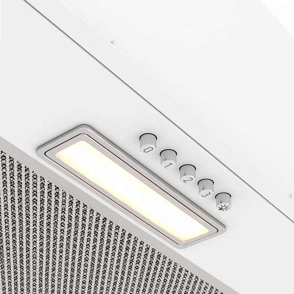 Вытяжка встраиваемая Elikor Cube Basic 60П-500-К3Д белый управление: кнопочное (1 мотор)