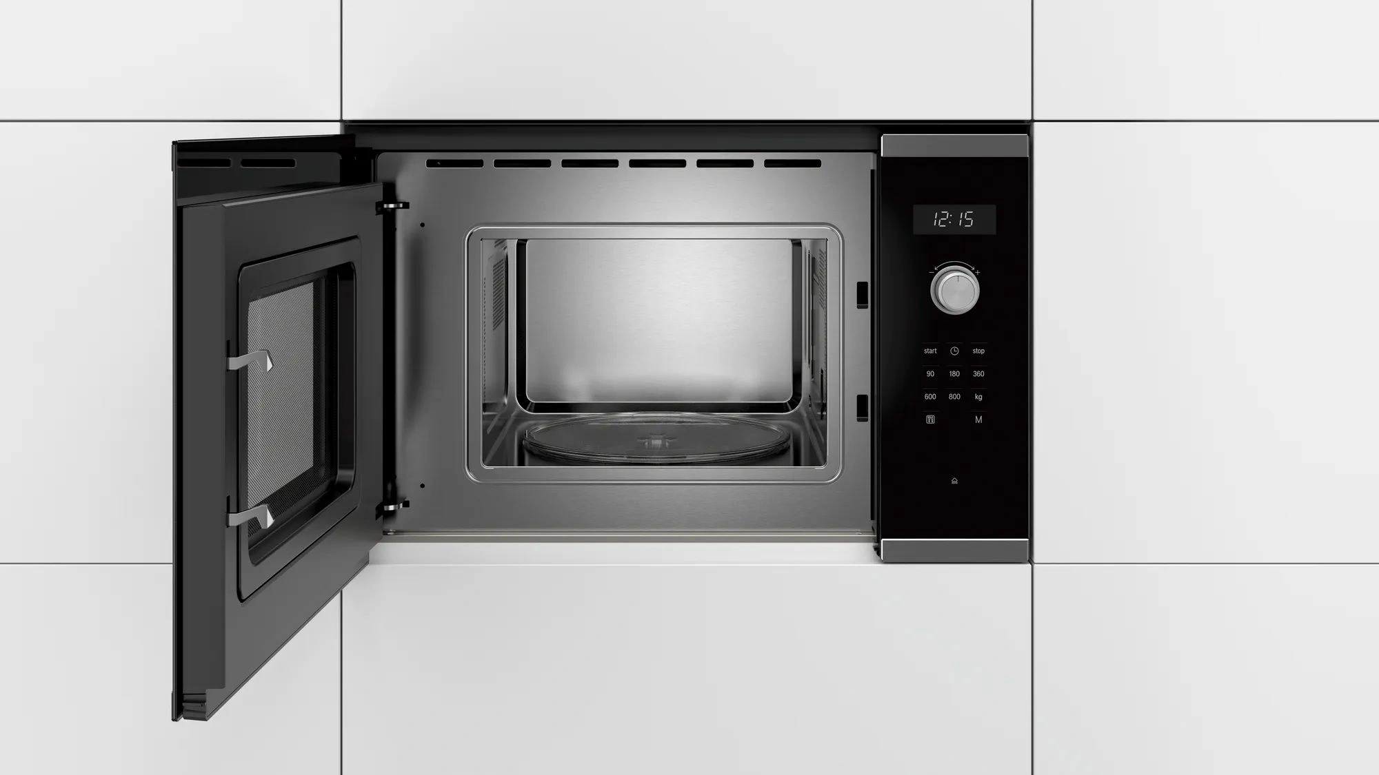 Микроволновая печь Bosch BFL524MS0 20л. 800Вт нержавеющая сталь/черный (встраиваемая)