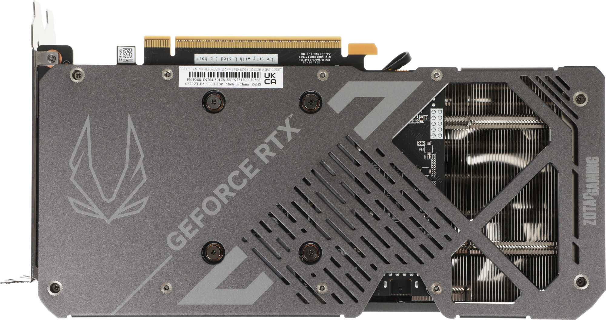 Видеокарта Zotac PCI-E 5.0 RTX 5070 TWIN EDGE OC NVIDIA GeForce RTX 5070 12Gb 192bit GDDR7 2542/28000 HDMIx1 DPx3 HDCP Ret