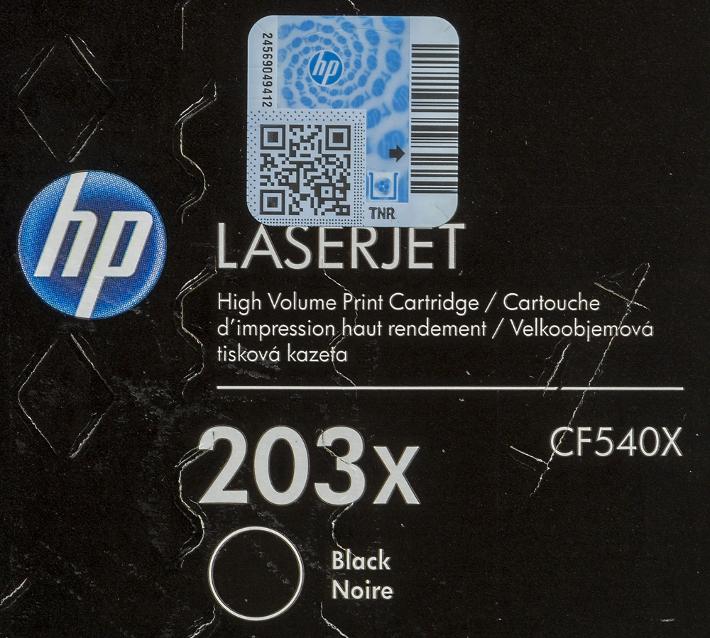 Картридж лазерный HP 203X CF540X черный бар.в компл. (3200стр.) для HP M254/280/281