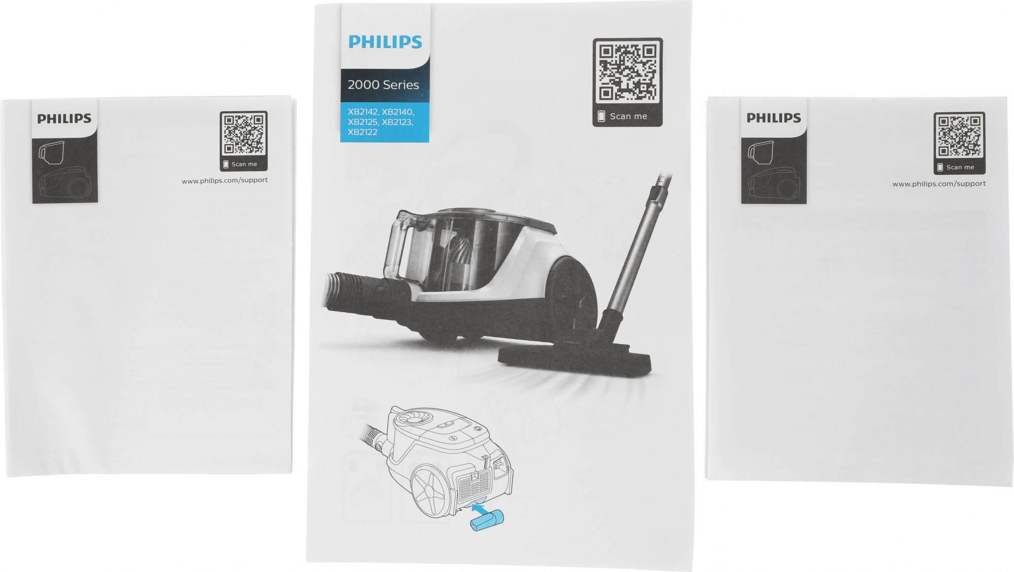 Пылесос Philips XB2125/09 850Вт синий/черный
