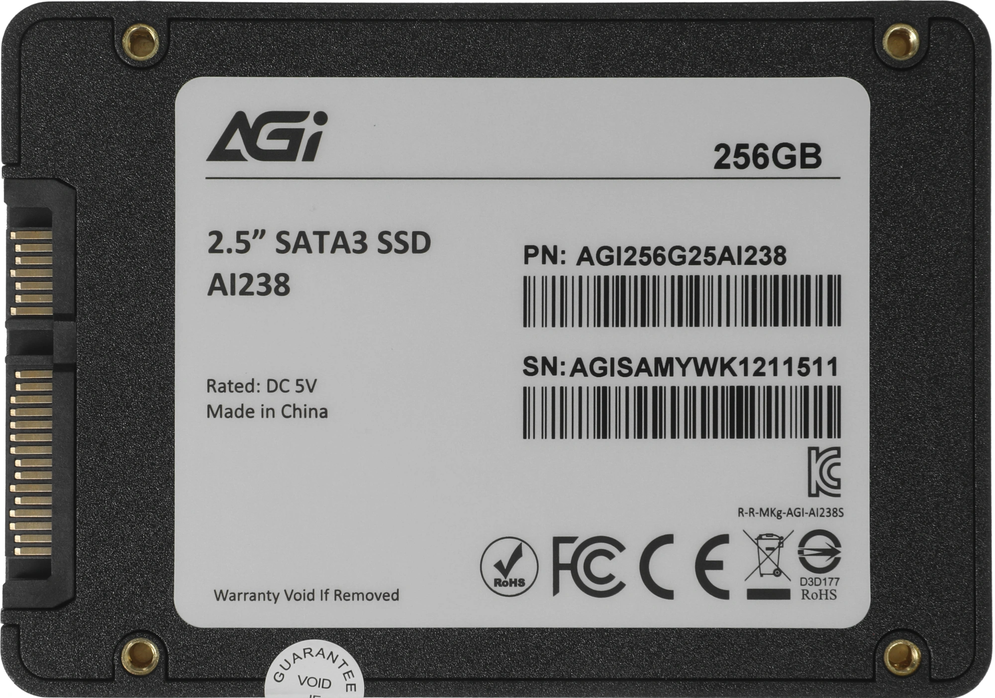 Накопитель SSD AGi SATA-III 256GB AGI256G25AI238 AI238 2.5"