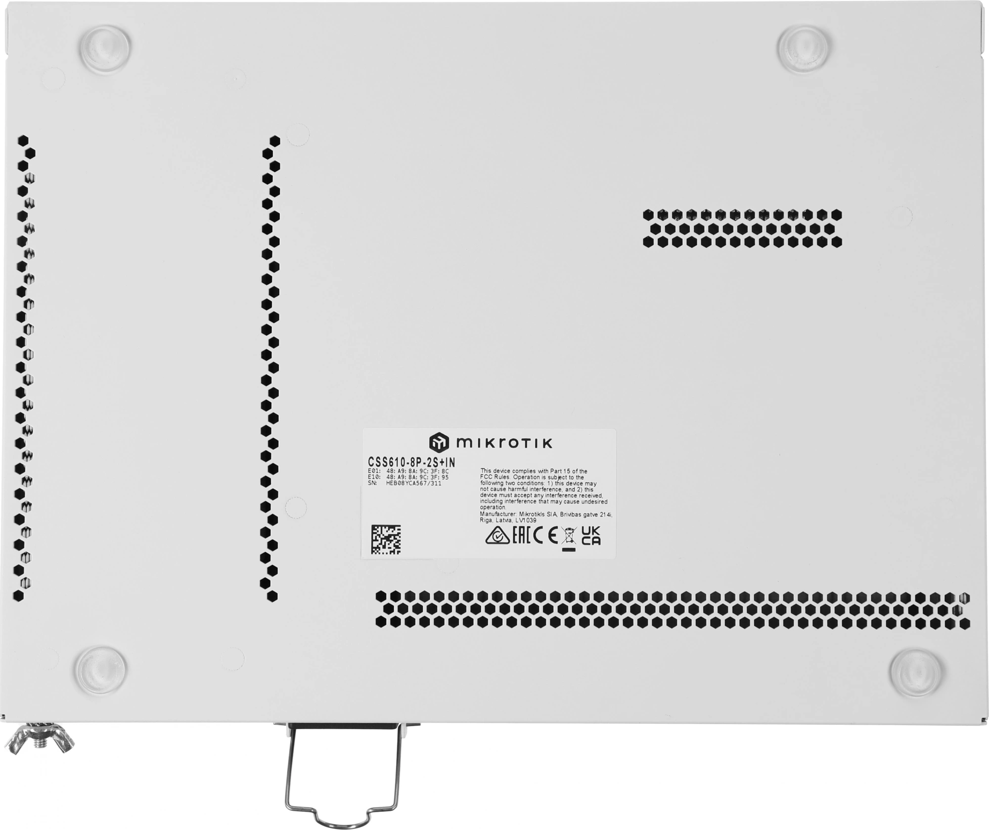 Коммутатор MikroTik CSS610-8P-2S+IN (L2) 8x1Гбит/с 2SFP+ 8PoE 8PPoE 140W управляемый