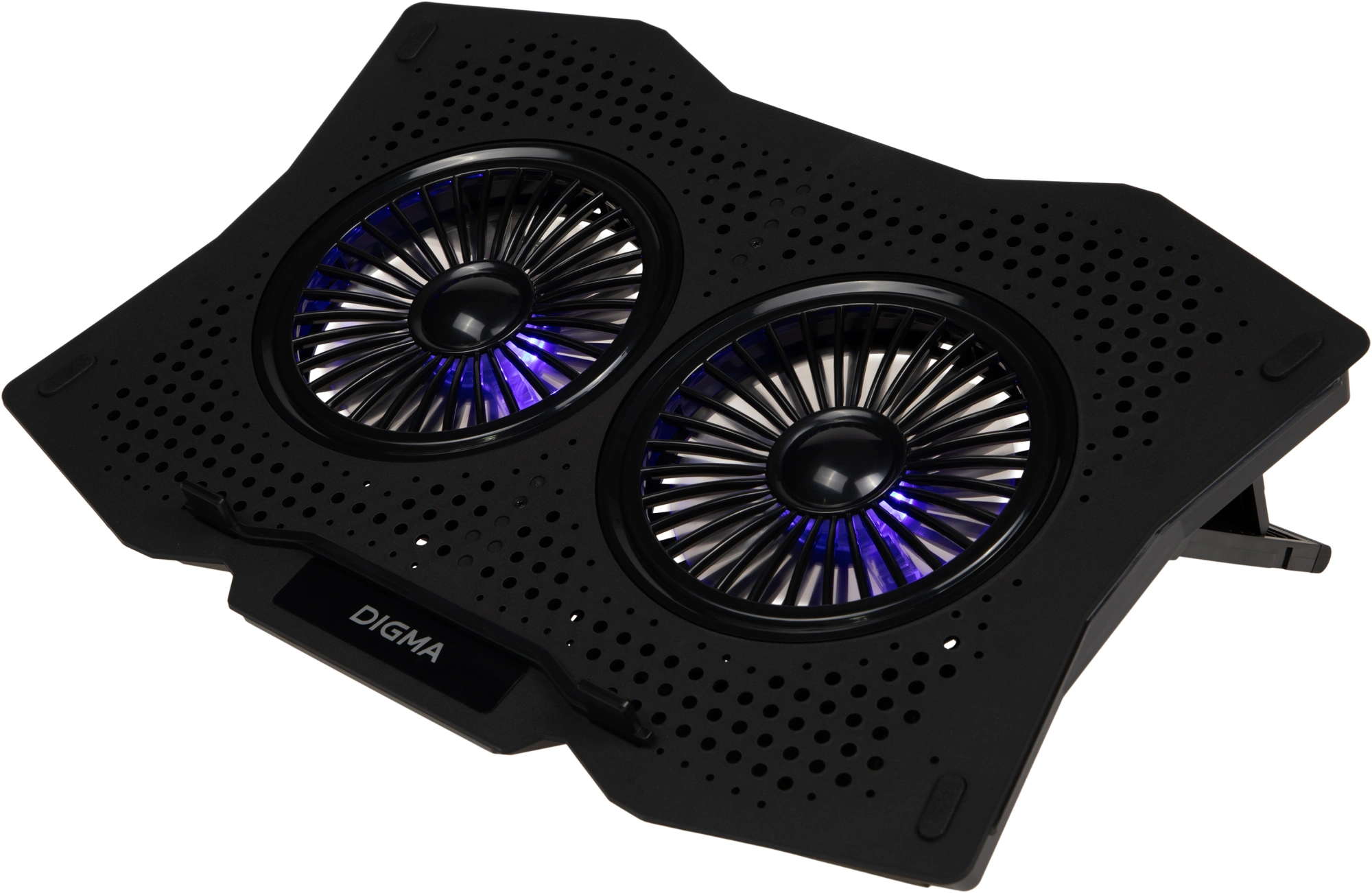 Подставка для ноутбука Digma D-NCP180-2x110 18" 410x280x34мм 20дБ 2xUSB 2x 110ммFAN 700г пластик ABS черный