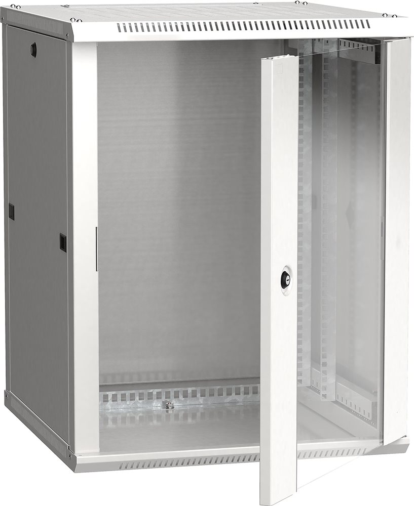 LWR3-12U66-GF - ITK Шкаф настенный LINEA W 12U 600х600мм дверь стекло RAL 7035