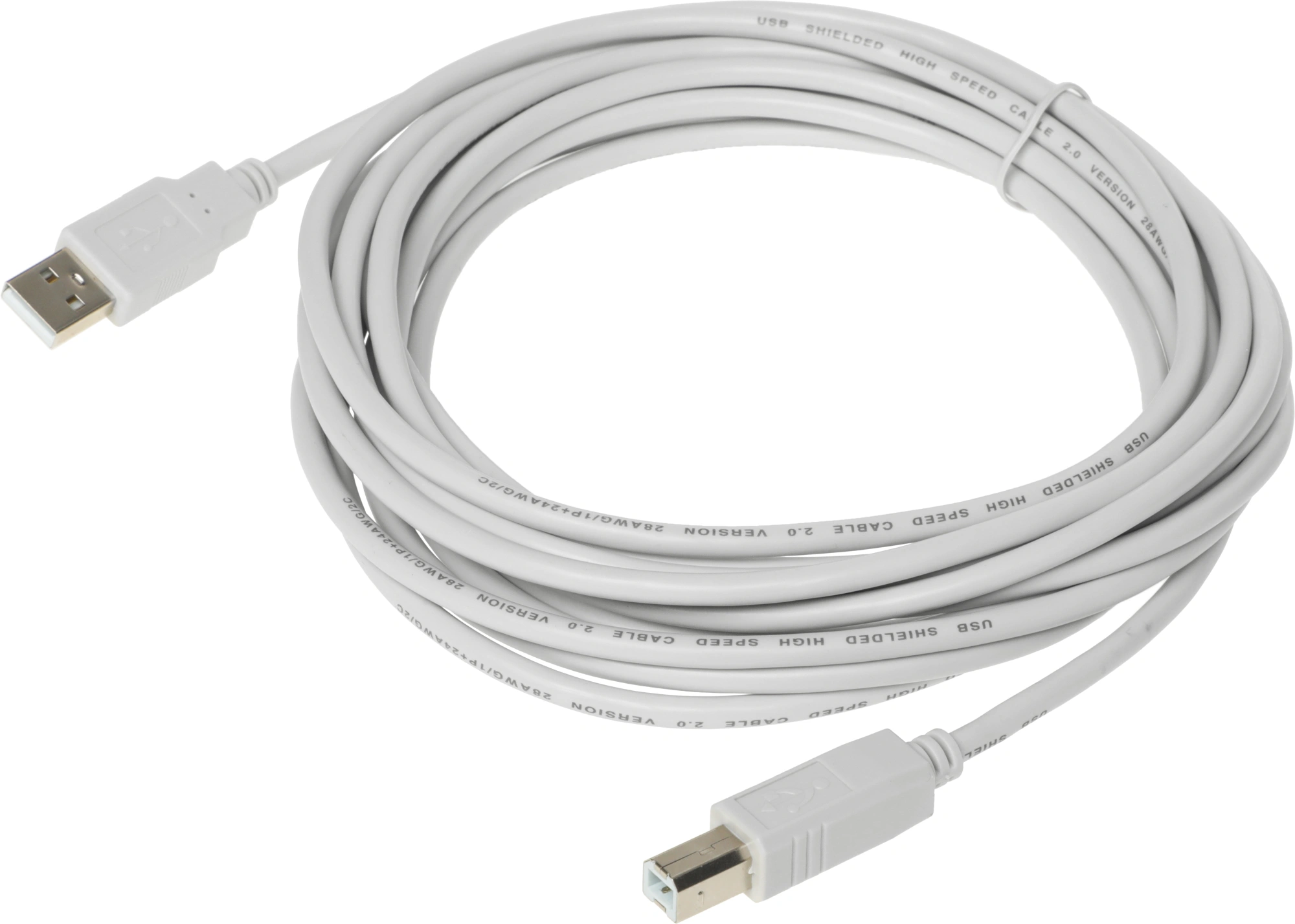 Кабель Buro USB A(m) USB B(m) 5м (USB2.0-AM/BM-5)
