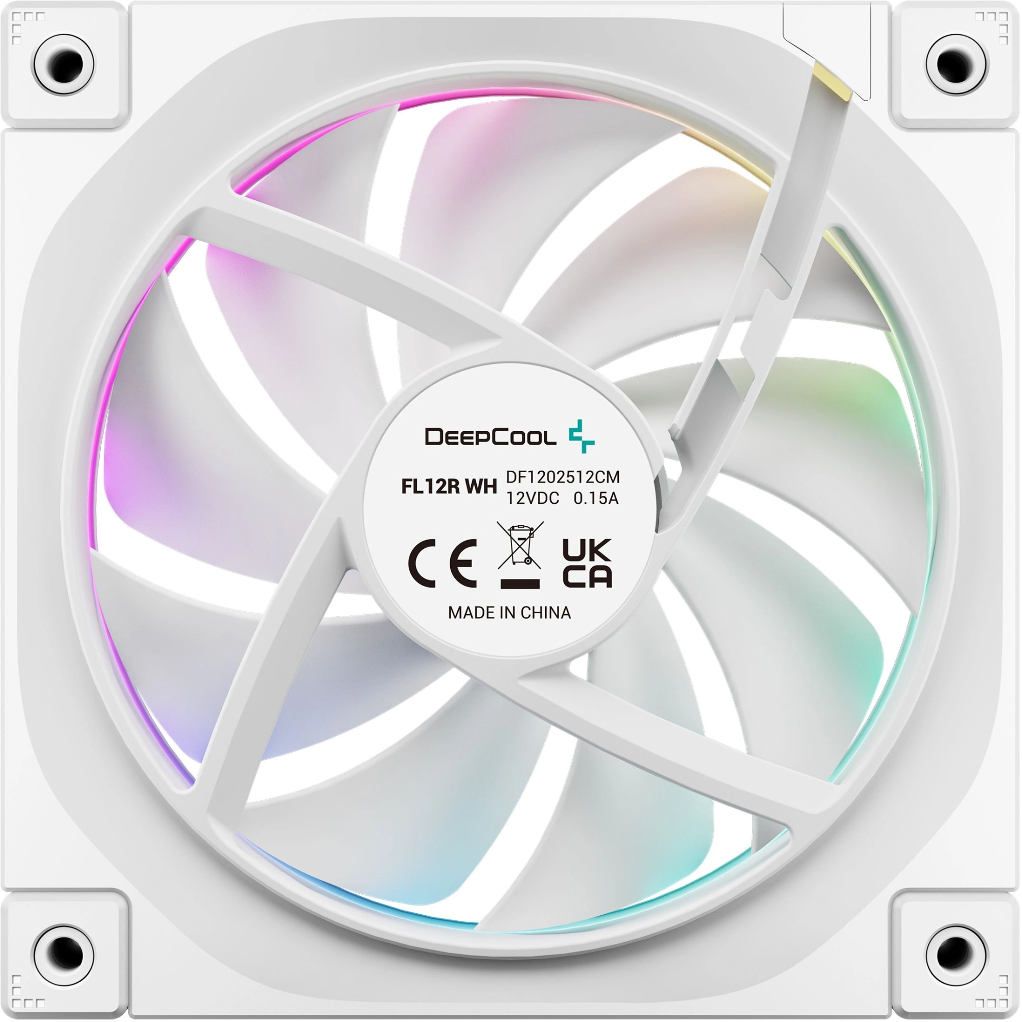 Вентилятор для корпуса Deepcool FL12R Wh Reverse ARGB 120х120x25 белый 4-pin 33.9дБ (R-FL12R-WHAPN1-G) Ret