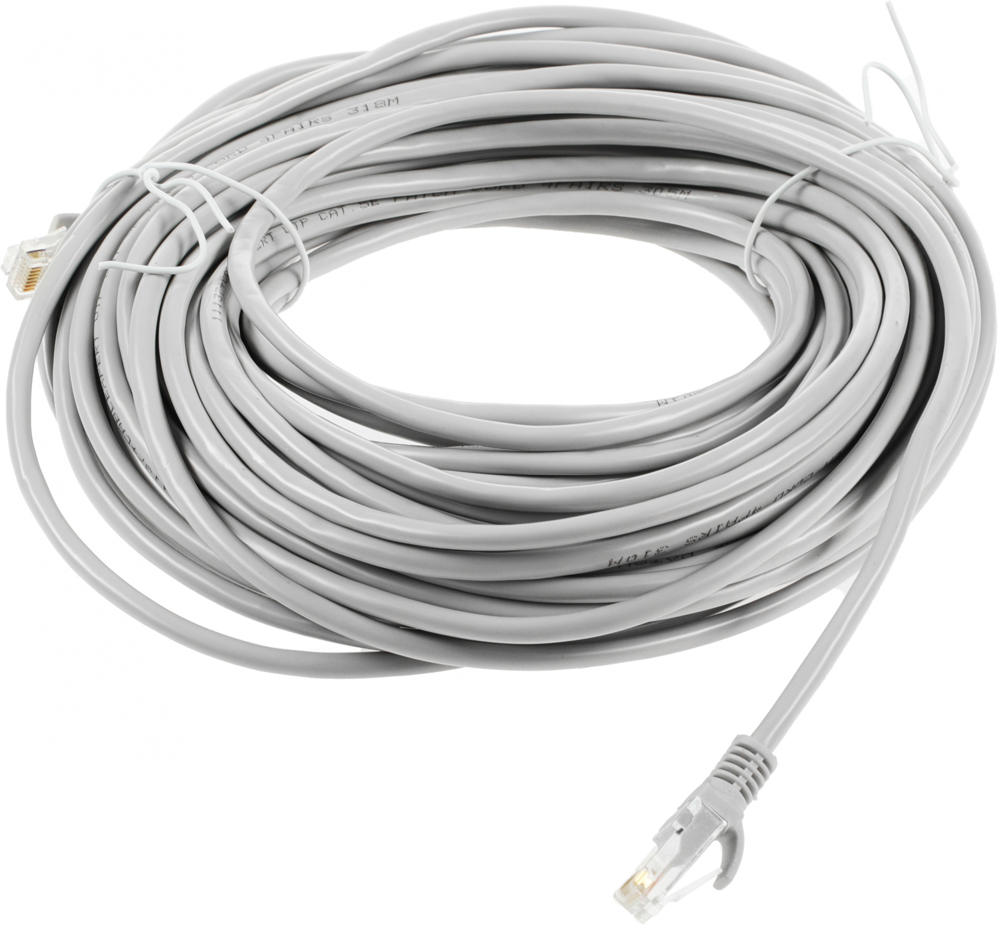 Патч-корд Premier PP12-20M 1000Гбит/с UTP 4 пары cat.5E CCA molded 20м серый RJ-45 (m)-RJ-45 (m)
