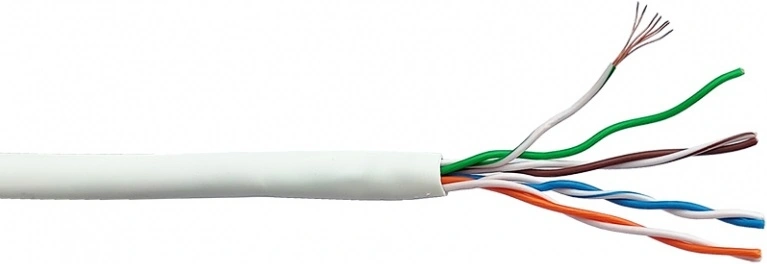 Кабель информационный Lanmaster LAN-5EFTP-PT-LSZH-WH кат.5E FTP 4 пары 26AWG LSZH внутренний 305м белый