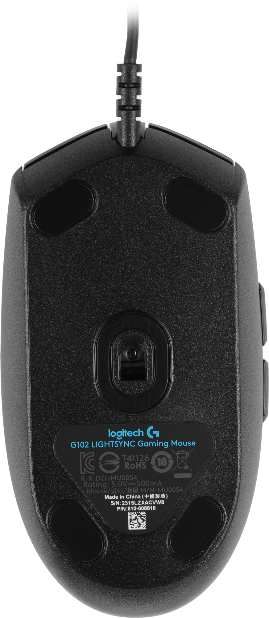 Мышь Logitech G102 LightSync черный оптическая 8000dpi USB 6but (910-005808)