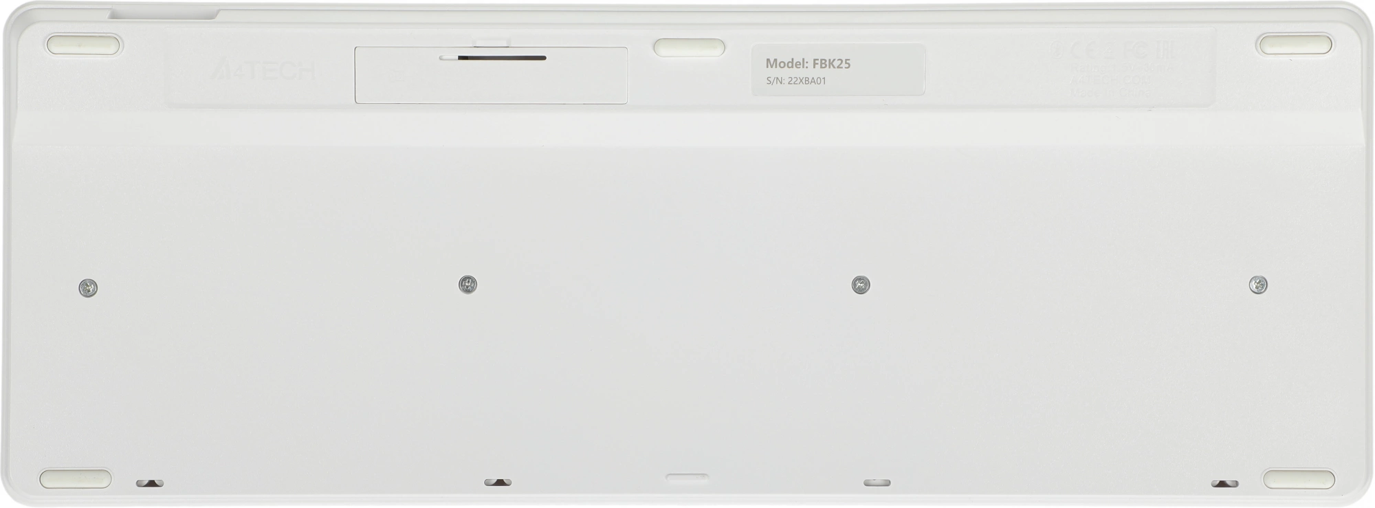 Клавиатура A4Tech FBK25 белый/серый USB беспроводная BT/Radio slim Multimedia (FBK25 WHITE)