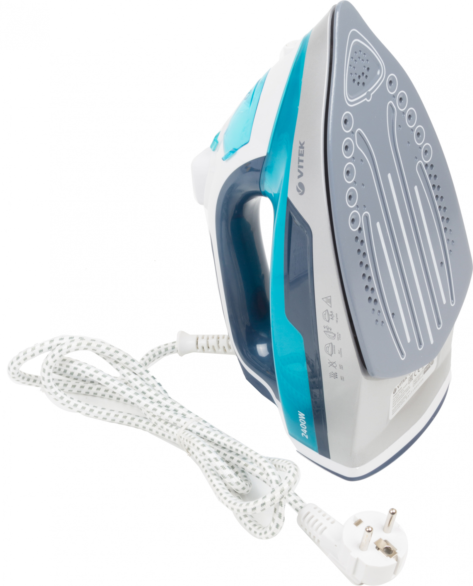 Утюг Vitek 1266-VT-02 2400Вт бирюзовый/белый