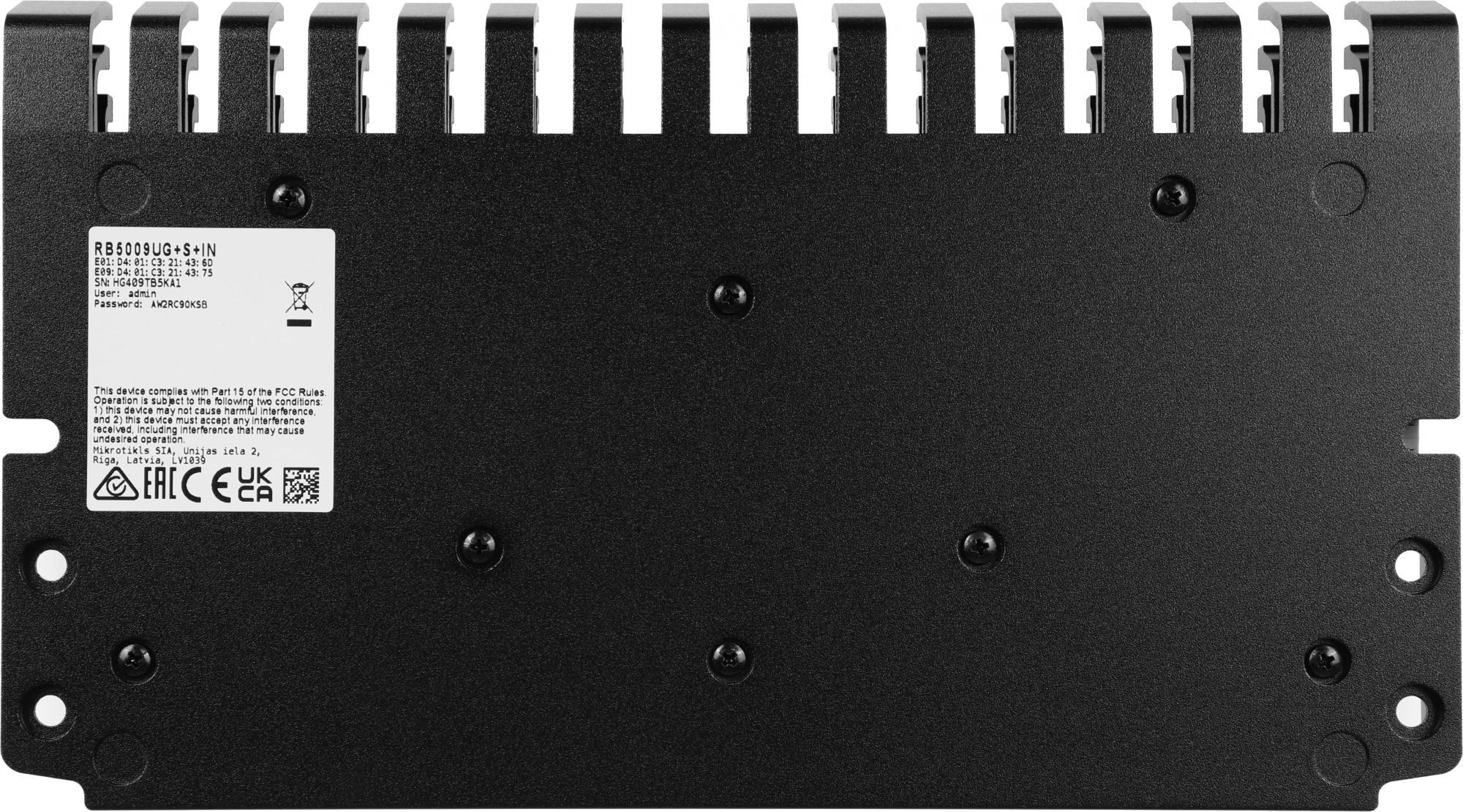 Маршрутизатор MikroTik RB5009UG+S+IN 10/100/1000/2500BASE-T/SFP+ черный