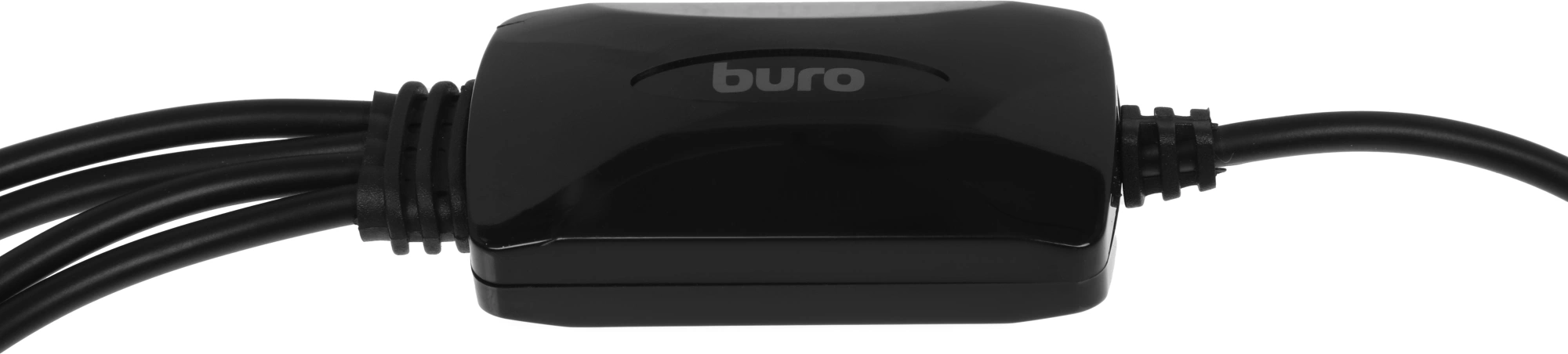 Разветвитель USB 2.0 Buro BU-HUB4-0.3-U2.0-Splitter 4порт. черный