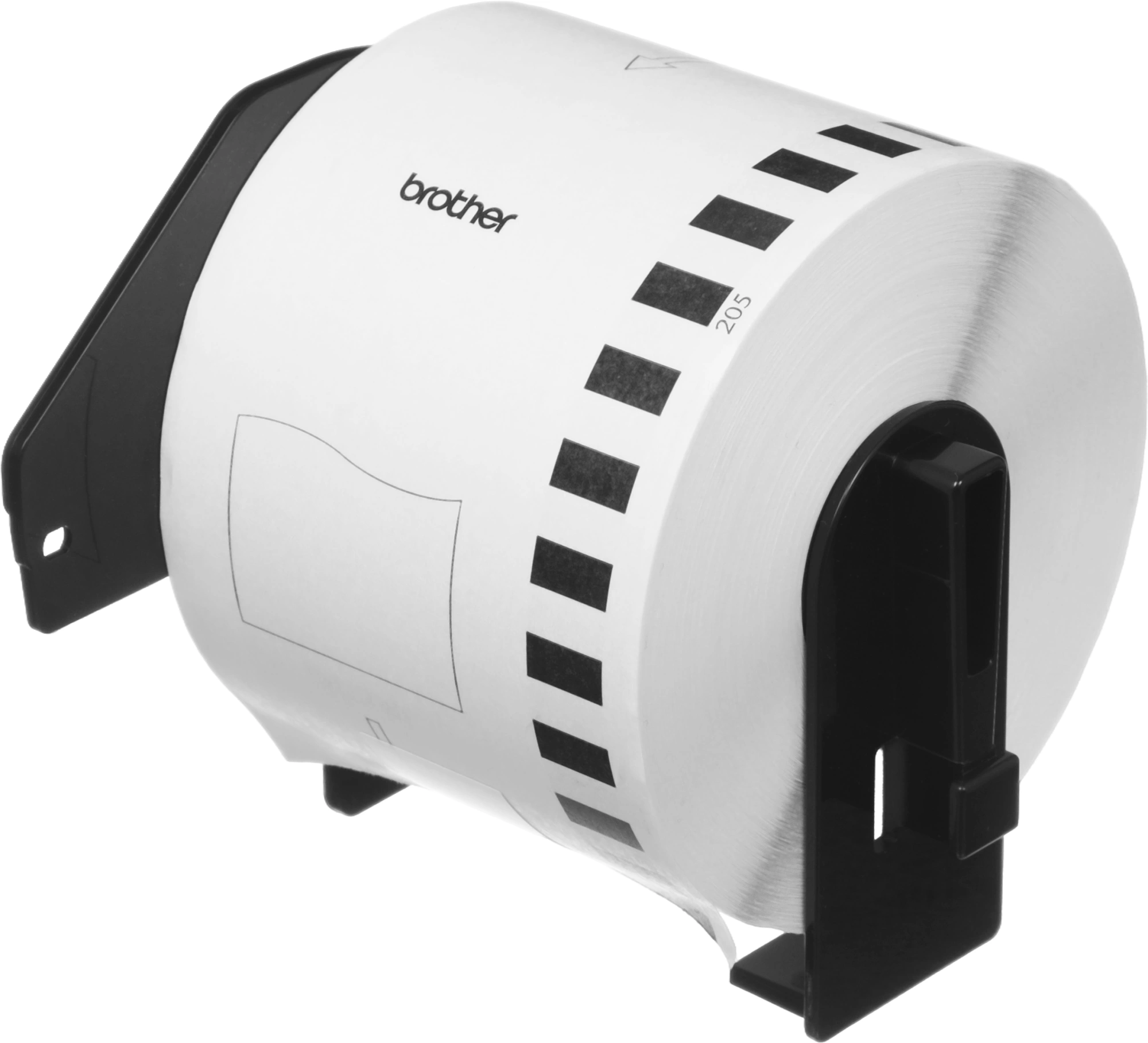 Картридж ленточный Brother DK22205 черный на белом 62x30.48 для Brother QL-570