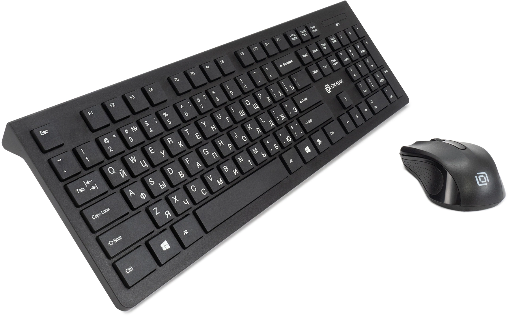 Клавиатура + мышь Оклик 250M клав:черный мышь:черный USB беспроводная slim (997834)