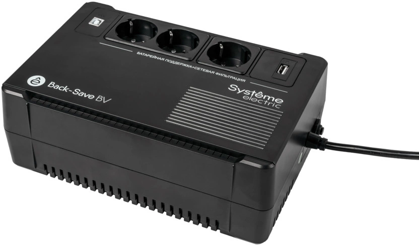 Источник бесперебойного питания Systeme Electriс BV BVSE600RS 360Вт 600ВА черный