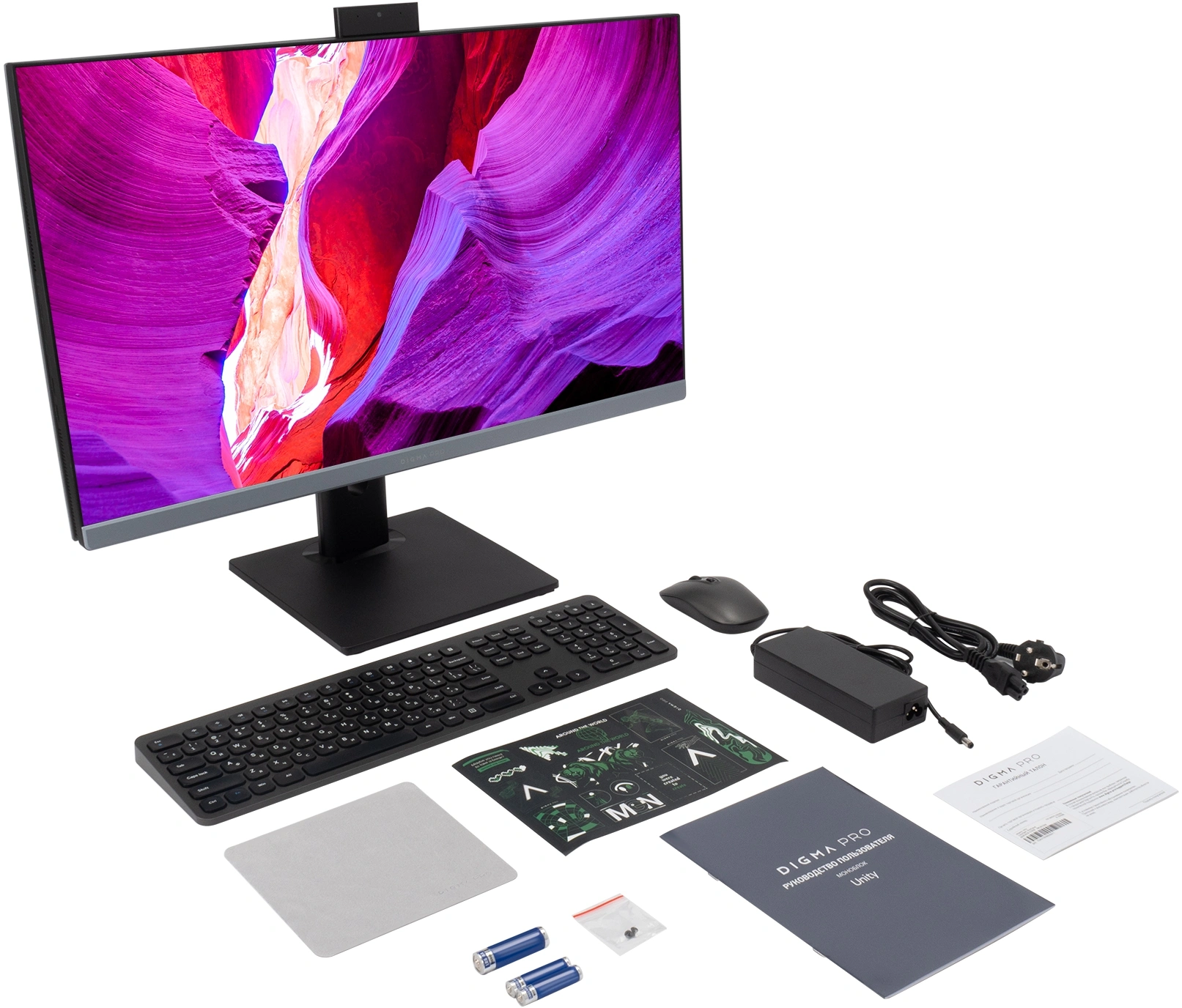 Моноблок Digma Pro Unity 27" Full HD i7 12700 (2.1) 16Gb SSD512Gb UHDG 770 CR Windows 11 Pro GbitEth WiFi BT 90W клавиатура мышь Cam серый/черный 1920x1080