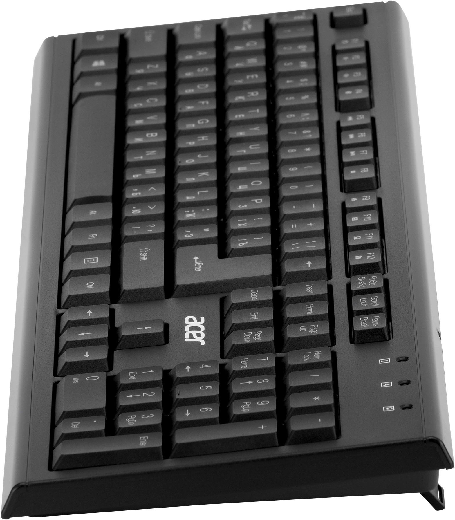 Клавиатура + мышь Acer OKR120 клав:черный мышь:черный USB беспроводная Multimedia (ZL.KBDEE.007)
